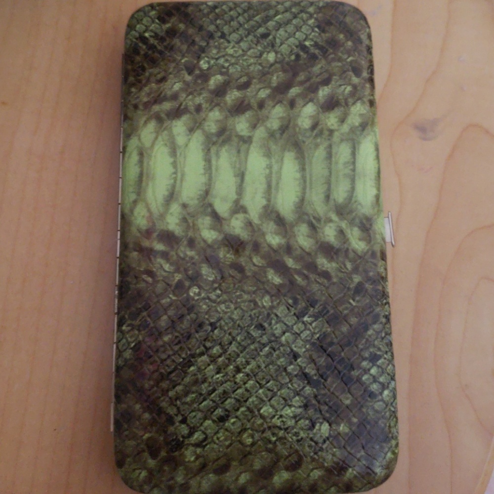 Pier 1, green, hard cased Wallet
